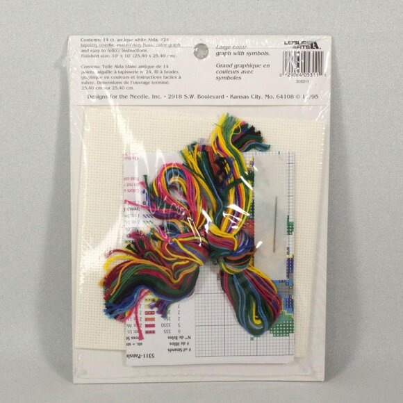 Embroidery Kit Cross Stitch Designs For the Needle #5311 Pansies Unopened - Picture 2 of 2